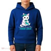 Ovarian Cancer Awareness Gift Kids Hoodie thumb 4