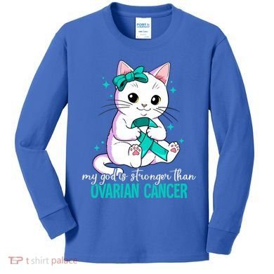 Ovarian Cancer Awareness Gift Kids Long Sleeve Shirt