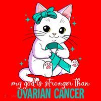 Ovarian Cancer Awareness Gift Santa Hat thumb 1