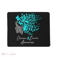 Ovarian Cancer Awareness Teal Butterflies Mousepad thumb 0