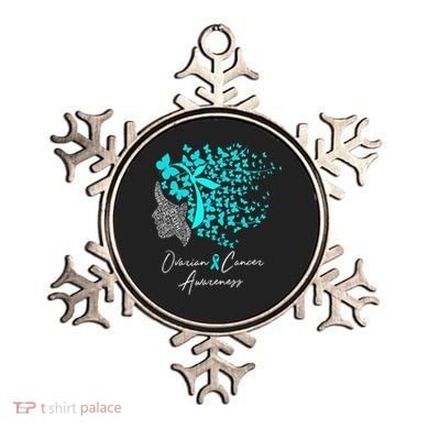 Ovarian Cancer Awareness Teal Butterflies Ornament