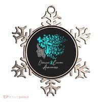 Ovarian Cancer Awareness Teal Butterflies Ornament thumb 0