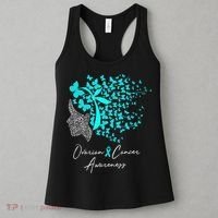 Ovarian Cancer Awareness Teal Butterflies Women's Tank Top thumb 3