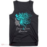 Ovarian Cancer Awareness Teal Butterflies Tank Top thumb 0