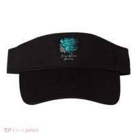 Ovarian Cancer Awareness Teal Butterflies Visor thumb 0