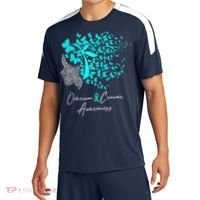 Ovarian Cancer Awareness Teal Butterflies Sport-Tek Competitor United Soccer Jersey thumb 0