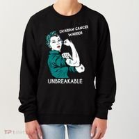 Ovarian Cancer Awareness Month Unbreakable Warrior Gift Women's Sweatshirt thumb 0