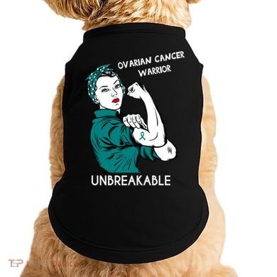 Ovarian Cancer Awareness Month Unbreakable Warrior Gift Doggie Tank