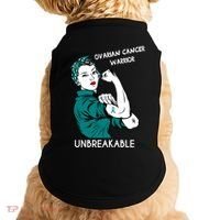 Ovarian Cancer Awareness Month Unbreakable Warrior Gift Doggie Tank thumb 0