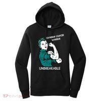 Ovarian Cancer Awareness Month Unbreakable Warrior Gift Women's Hoodie thumb 0
