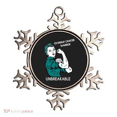 Ovarian Cancer Awareness Month Unbreakable Warrior Gift Ornament