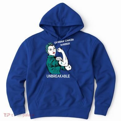 Ovarian Cancer Awareness Month Unbreakable Warrior Gift Hoodie