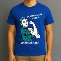 Ovarian Cancer Awareness Month Unbreakable Warrior Gift T-Shirt thumb 3