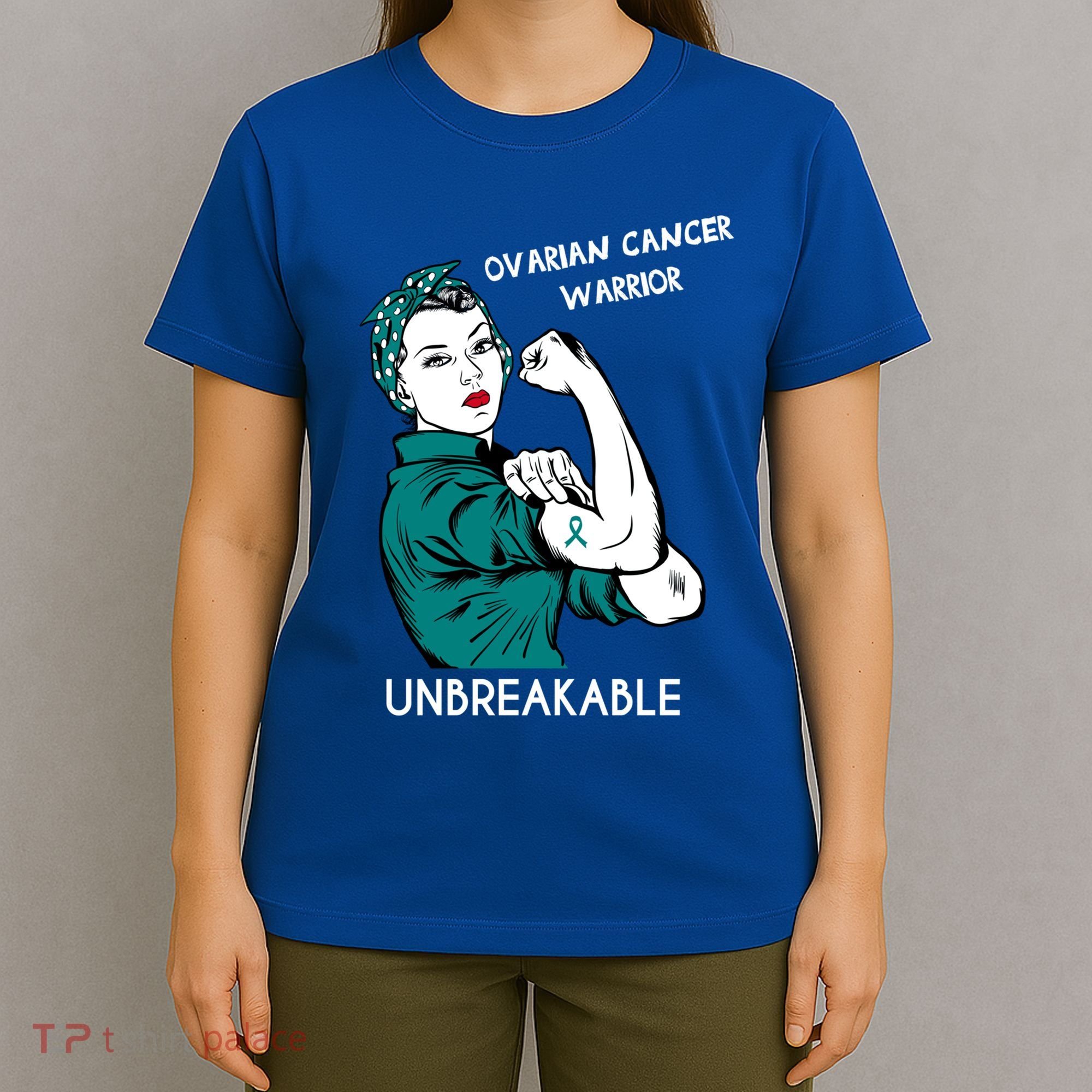 Ovarian Cancer Awareness Month Unbreakable Warrior Gift T-Shirt