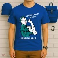 Ovarian Cancer Awareness Month Unbreakable Warrior Gift T-Shirt thumb 6