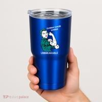 Ovarian Cancer Awareness Month Unbreakable Warrior Gift Tumbler thumb 2