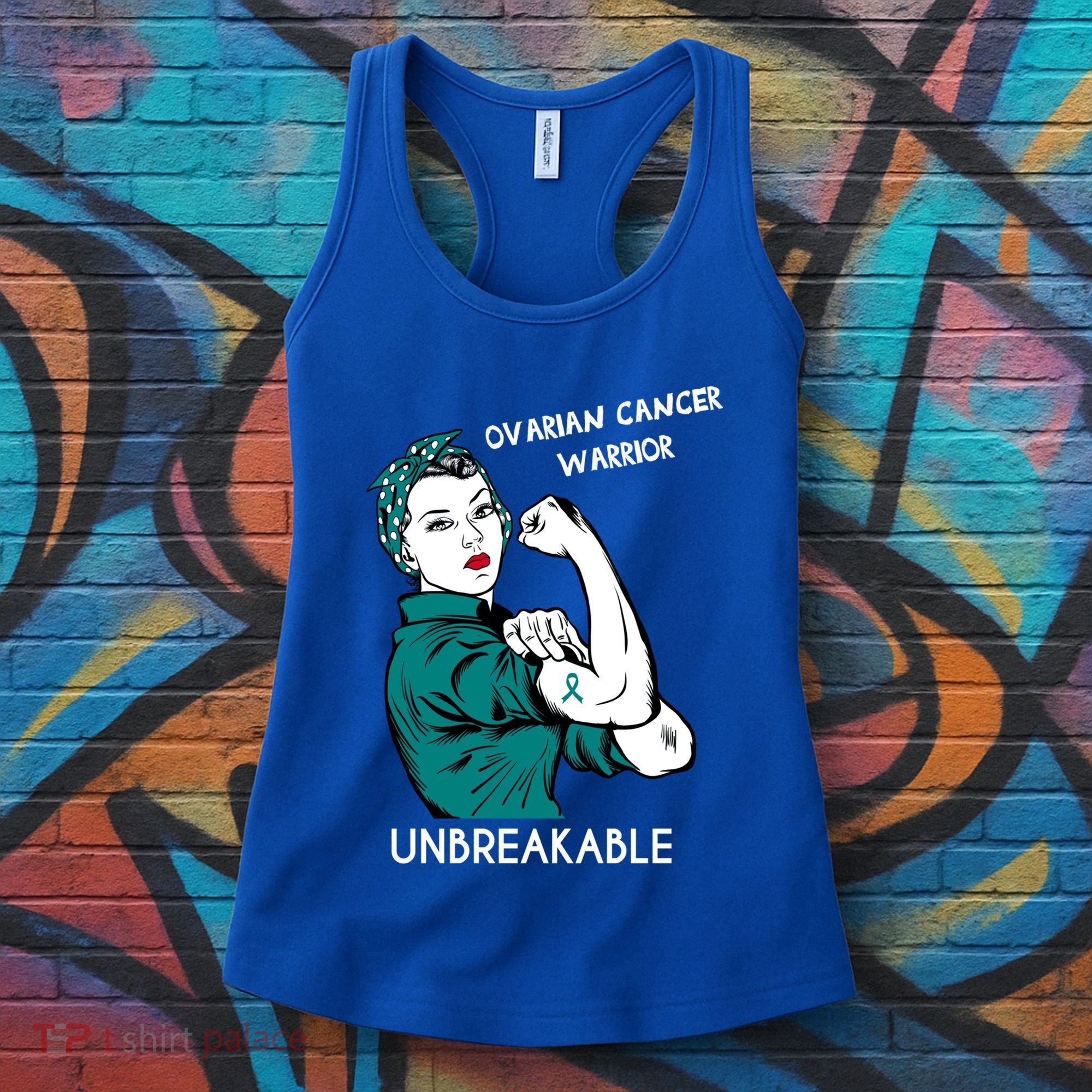 Ovarian Cancer Awareness Month Unbreakable Warrior Gift Women's Tank Top
