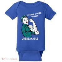 Ovarian Cancer Awareness Month Unbreakable Warrior Gift Baby Bodysuit thumb 0