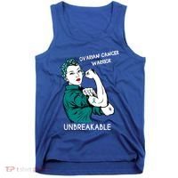 Ovarian Cancer Awareness Month Unbreakable Warrior Gift Tank Top thumb 0
