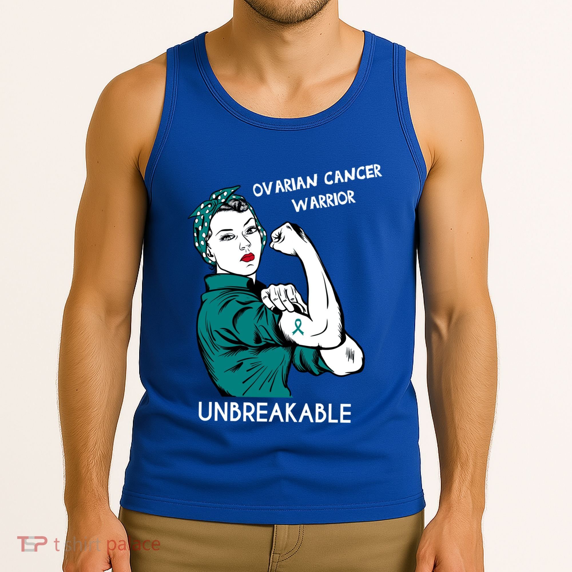 Ovarian Cancer Awareness Month Unbreakable Warrior Gift Tank Top