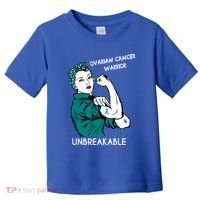 Ovarian Cancer Awareness Month Unbreakable Warrior Gift Toddler T-Shirt thumb 0