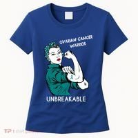 Ovarian Cancer Awareness Month Unbreakable Warrior Gift Women's T-Shirt thumb 0