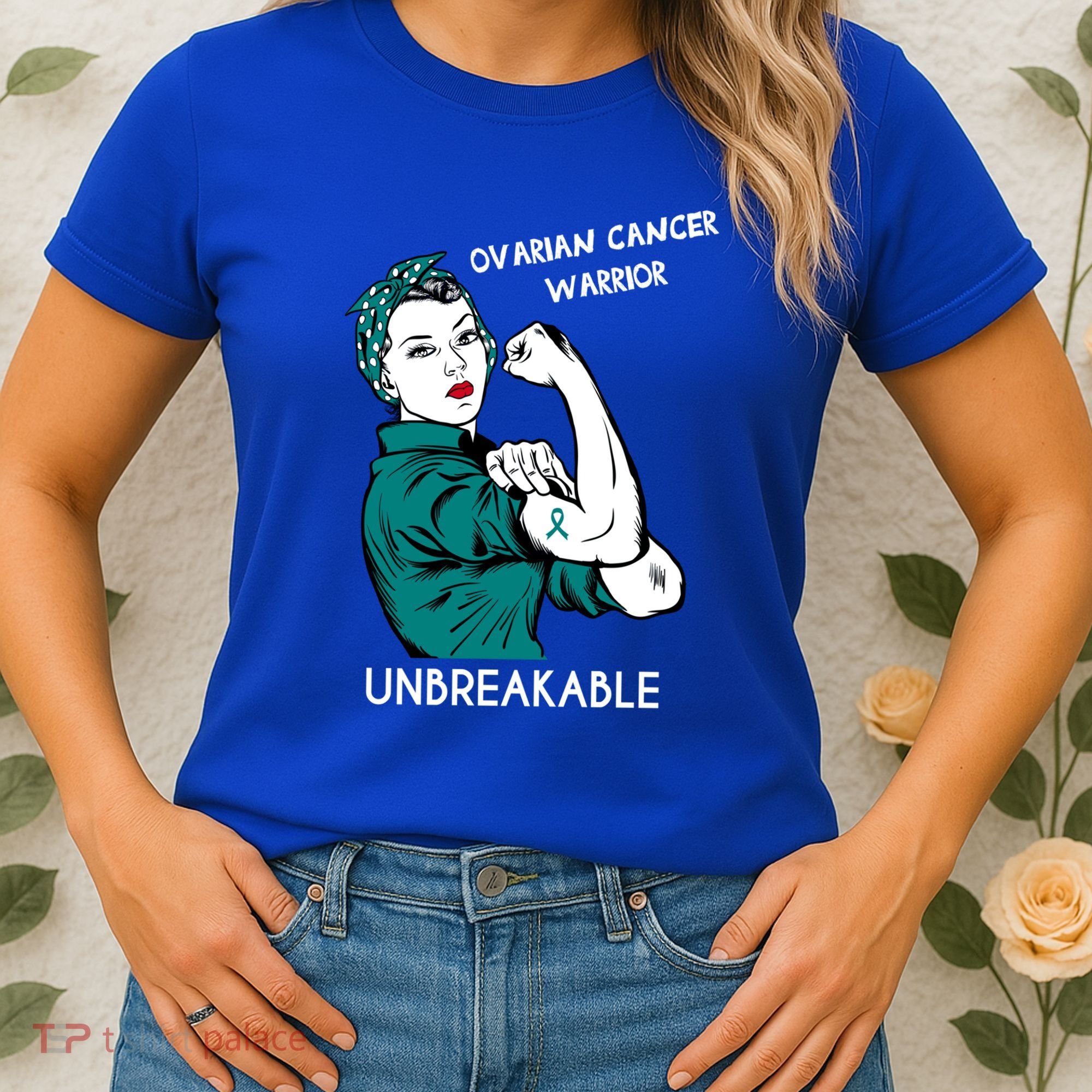 Ovarian Cancer Awareness Month Unbreakable Warrior Gift Women's T-Shirt