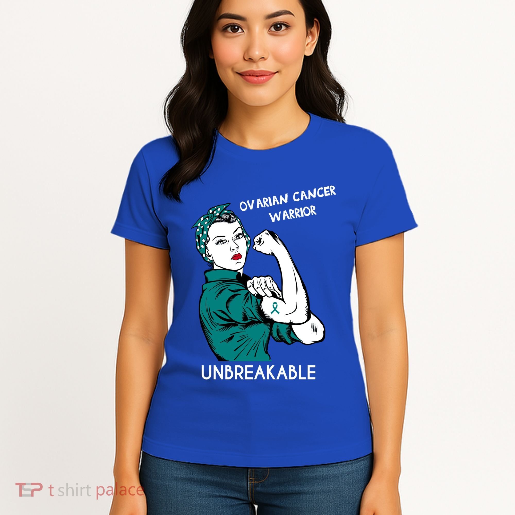 Ovarian Cancer Awareness Month Unbreakable Warrior Gift Women's T-Shirt
