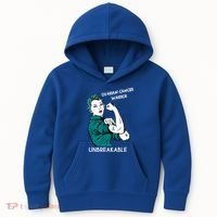 Ovarian Cancer Awareness Month Unbreakable Warrior Gift Kids Hoodie thumb 0