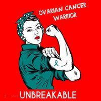 Ovarian Cancer Awareness Month Unbreakable Warrior Gift Santa Hat thumb 1