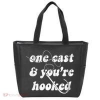 One Cast And Youre Hooked Fishing Tote Bag thumb 0