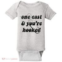 One Cast And Youre Hooked Fishing Baby Bodysuit thumb 0