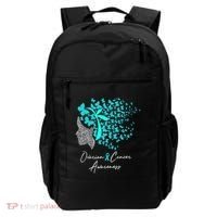 Ovarian Cancer Awareness Teal Butterflies Gift Backpack thumb 0