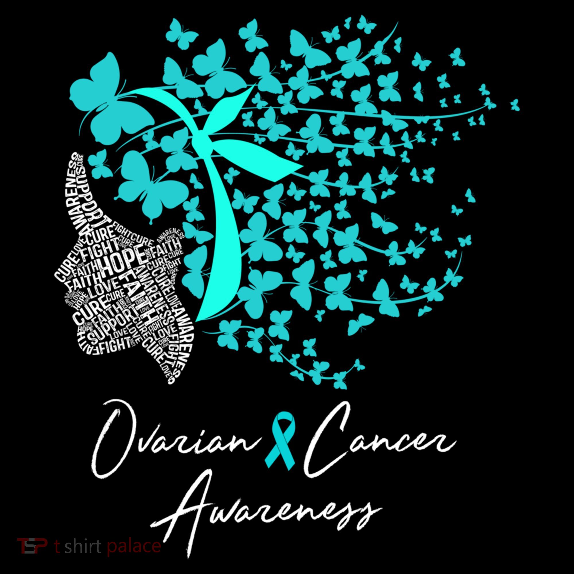 Ovarian Cancer Awareness Teal Butterflies Gift Coffee Mug