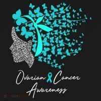 Ovarian Cancer Awareness Teal Butterflies Gift Women's Hoodie thumb 2