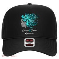 Ovarian Cancer Awareness Teal Butterflies Gift Hat thumb 0