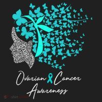Ovarian Cancer Awareness Teal Butterflies Gift Golf Towel thumb 3