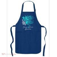 Ovarian Cancer Awareness Teal Butterflies Gift Apron thumb 0
