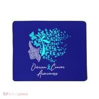Ovarian Cancer Awareness Teal Butterflies Gift Mousepad thumb 0
