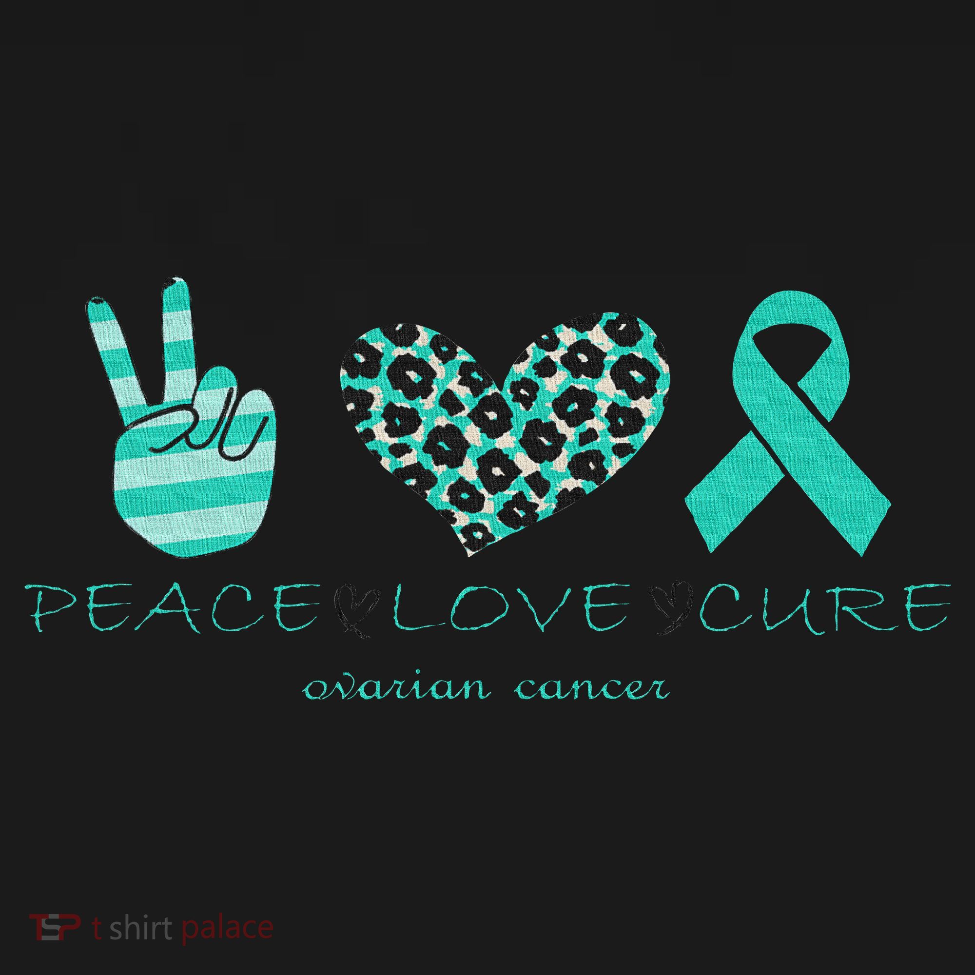 Ovarian Cancer Awareness Peace Love Cure Ovarian Cancer Awar Women's Hoodie