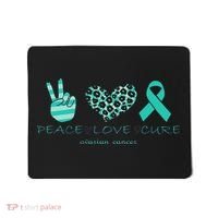 Ovarian Cancer Awareness Peace Love Cure Ovarian Cancer Awar Mousepad thumb 0