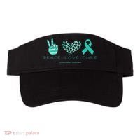 Ovarian Cancer Awareness Peace Love Cure Ovarian Cancer Awar Visor thumb 0