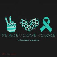 Ovarian Cancer Awareness Peace Love Cure Ovarian Cancer Awar Kids Sweatshirt thumb 2