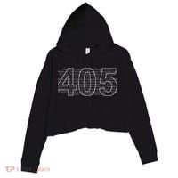 Oklahoma City And Its Suburbs Area Code 405 Cities Crop Fleece Hoodie thumb 0