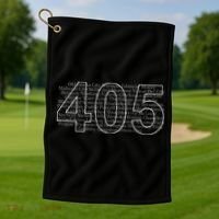 Oklahoma City And Its Suburbs Area Code 405 Cities Golf Towel thumb 1