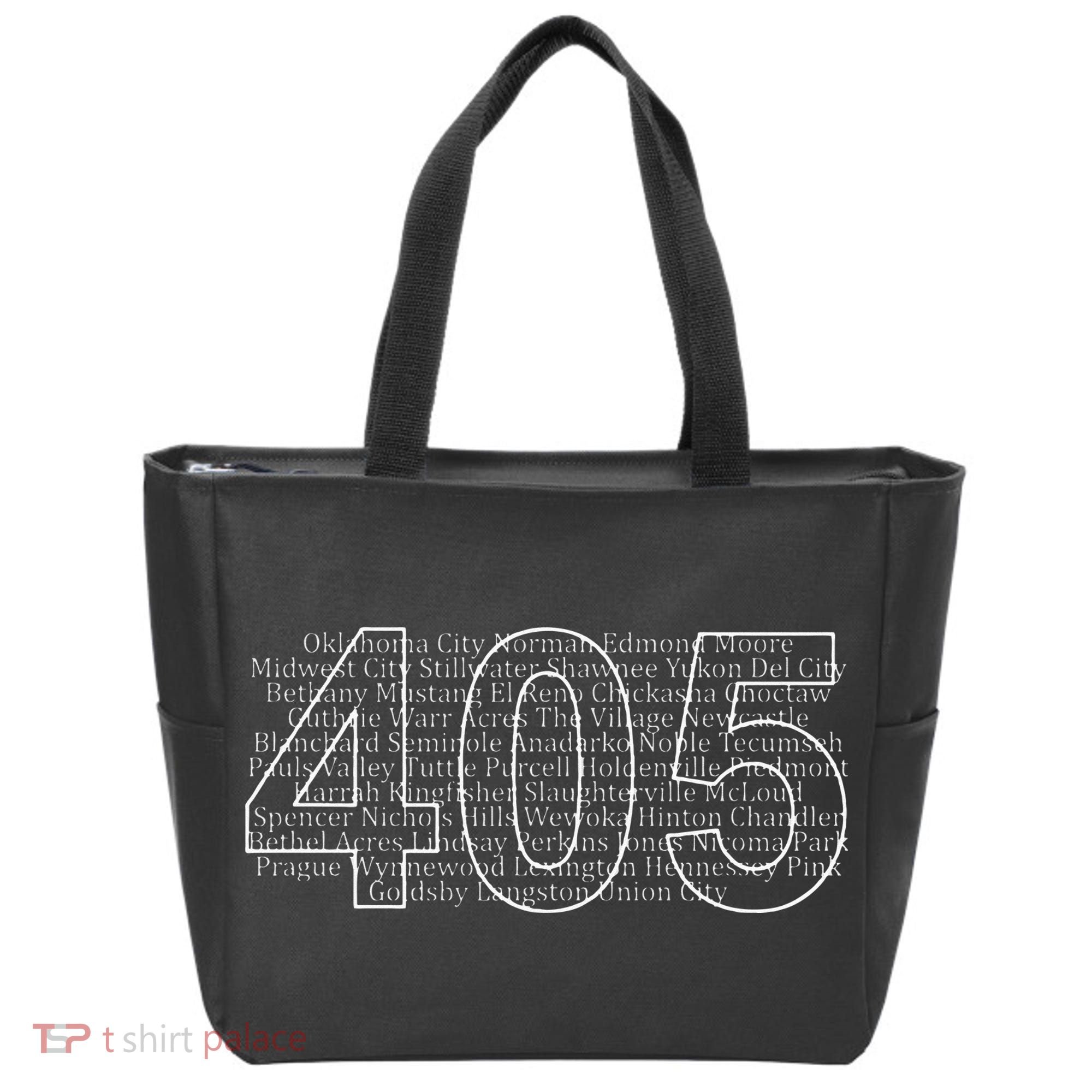 Oklahoma City And Its Suburbs Area Code 405 Cities Tote Bag