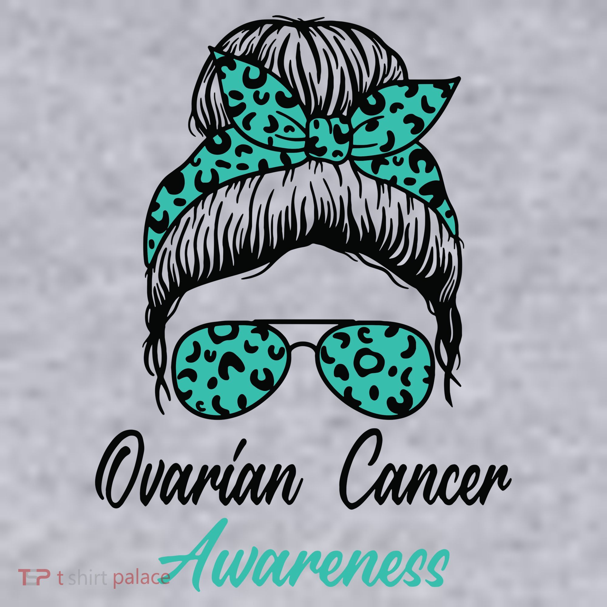 Ovarian Cancer Awareness Messy Bun Support Women Women's Sweatshirt