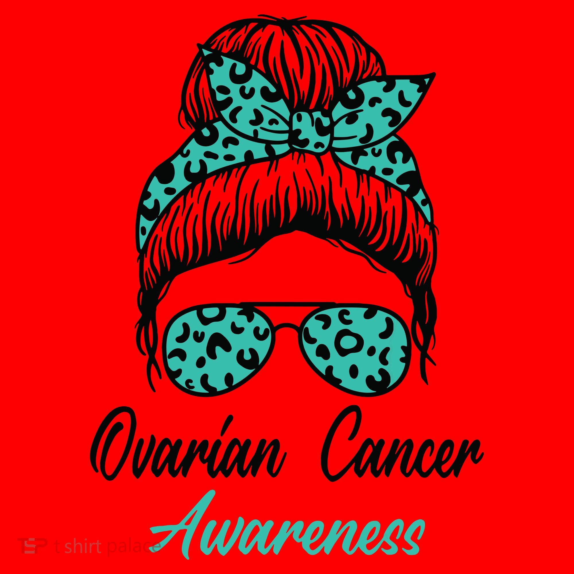 Ovarian Cancer Awareness Messy Bun Support Women Santa Hat