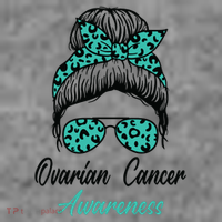 Ovarian Cancer Awareness Messy Bun Support Women Toddler Hoodie thumb 2