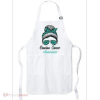 Ovarian Cancer Awareness Messy Bun Support Women Apron thumb 0